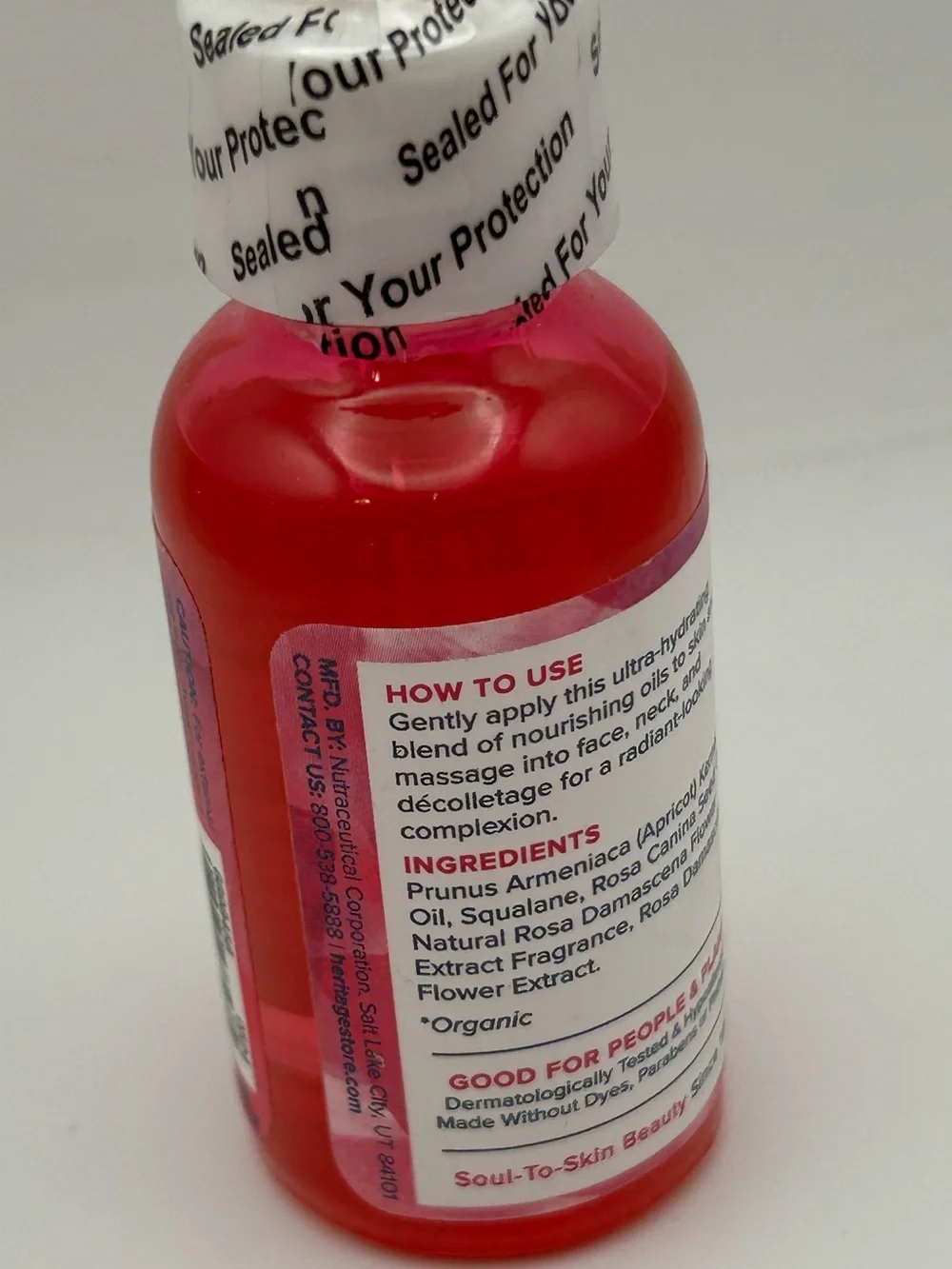 Heritage Store Rose Oil Nourishing Treatment Vegan 1.0 fl oz
